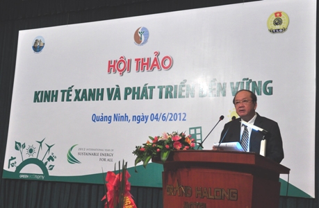 Ph&aacute;t biểu khai mạc hội thảo kinh tế xanh v&agrave; ph&aacute;t triển bền vững